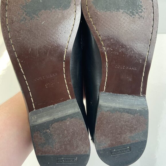 Cole Haan Pinch Traditional Penny Loafer Leather Slip On Flat Shoe Black W 9.5 - Picture 8 of 13